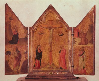 Crucifixion and Four Saints by Italian School
